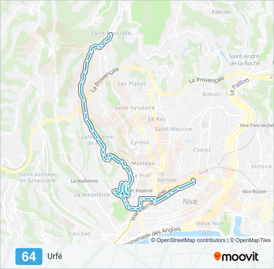 64 Bus Line Map