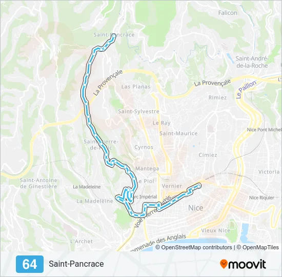 64 Bus Line Map