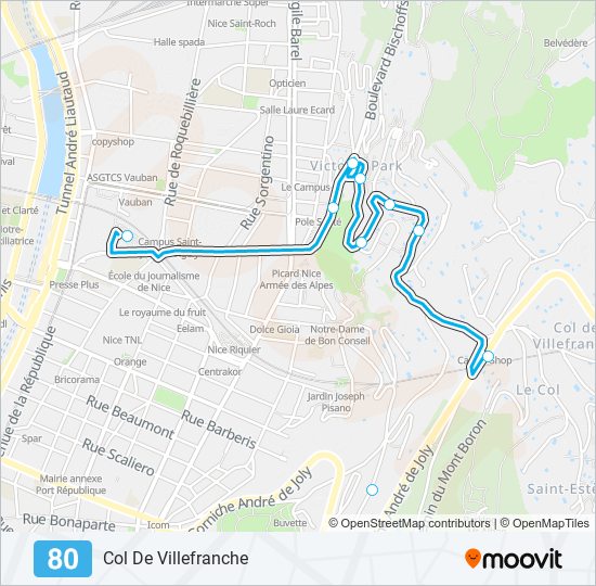 alleen vijandigheid evenwicht 80 Route: Schedules, Stops & Maps - Col De Villefranche (Updated)