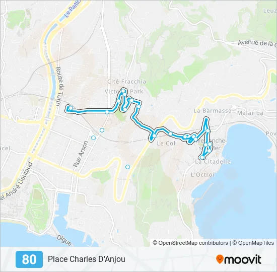 Bus 80 Route Map 80 Route: Schedules, Stops & Maps - Place Charles D'anjou (Updated)