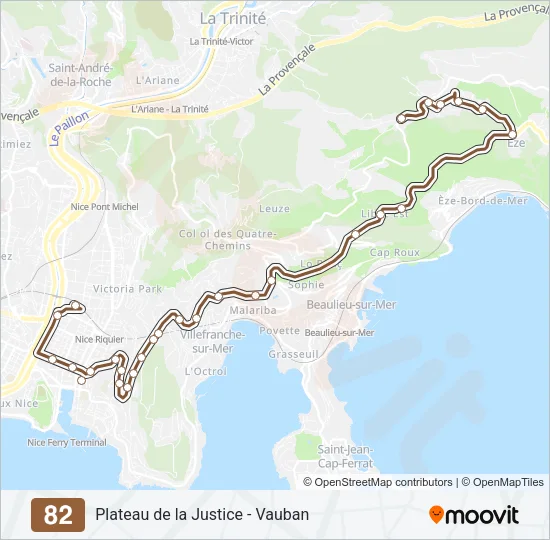 82 Bus Line Map