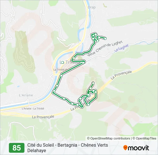 85 Bus Line Map