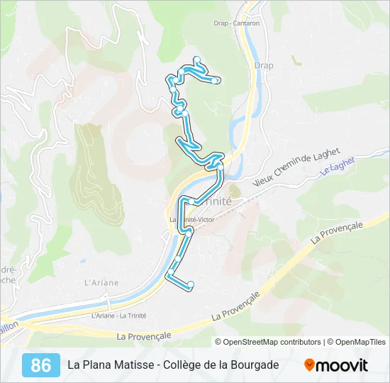 86 Bus Line Map