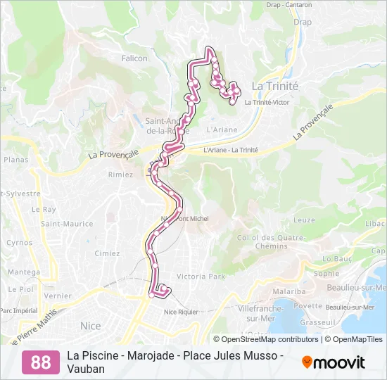 88 Bus Line Map