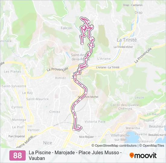 88 Bus Line Map