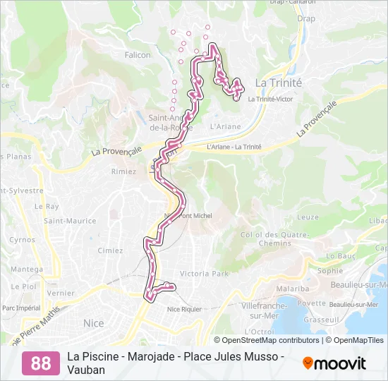 88 Bus Line Map
