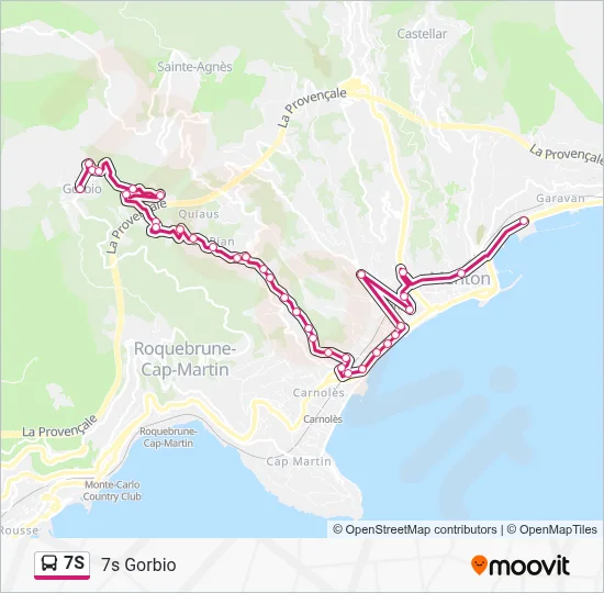 7S Bus Line Map