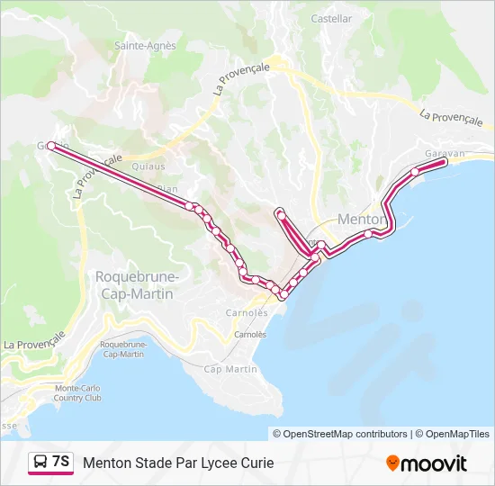 7S Bus Line Map