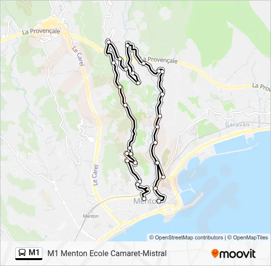 M1 Bus Line Map