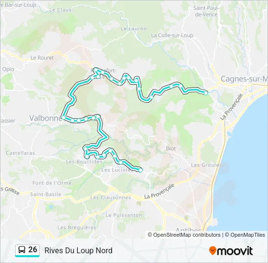 26 Bus Line Map