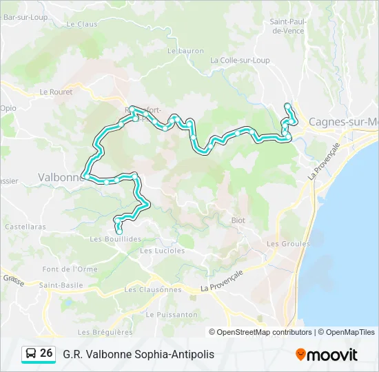 26 Bus Line Map