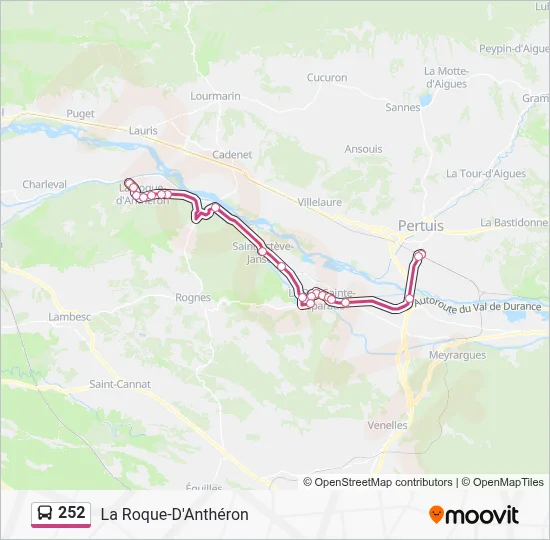 252 Bus Line Map