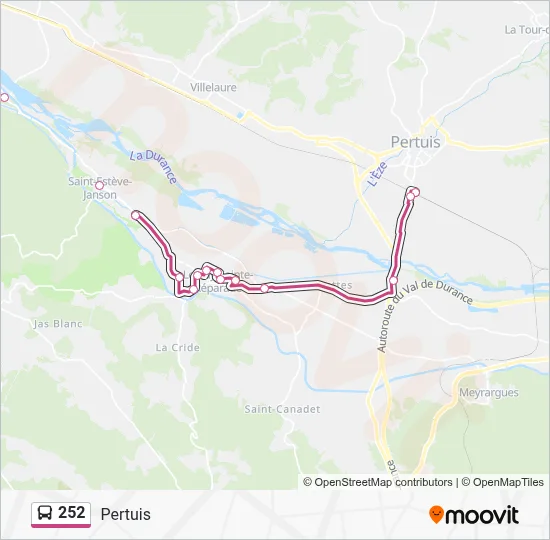 252 Bus Line Map