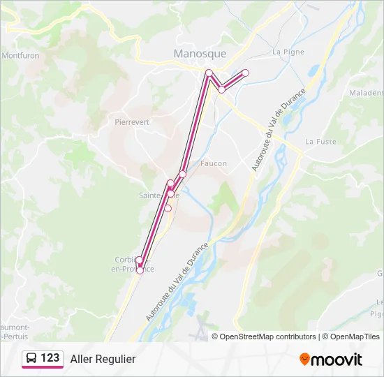 123 Bus Line Map