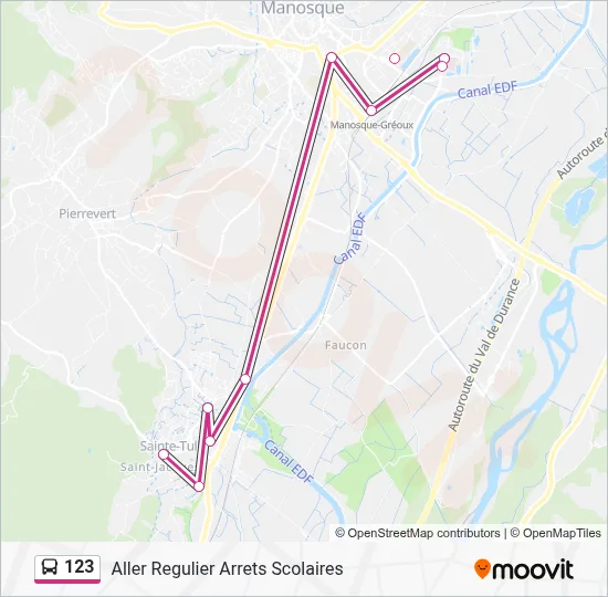 123 Bus Line Map