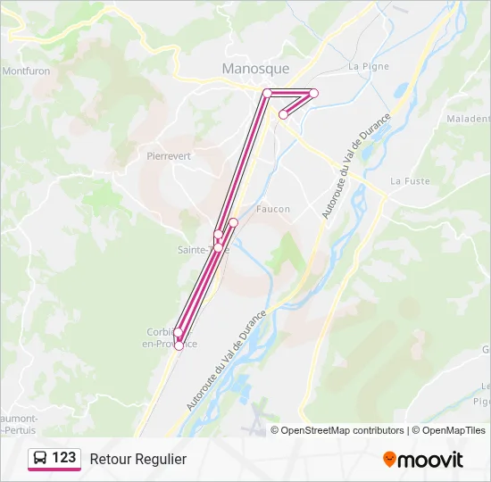 123 Bus Line Map