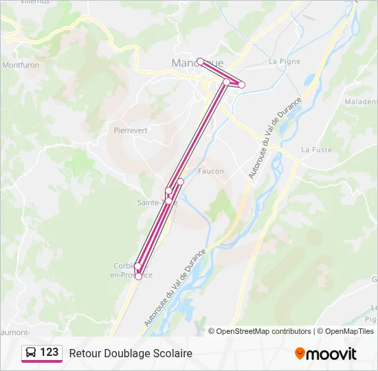 123 Bus Line Map