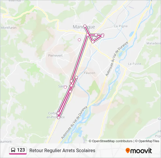 123 Bus Line Map