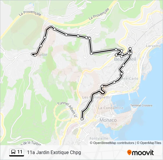 11 Bus Line Map