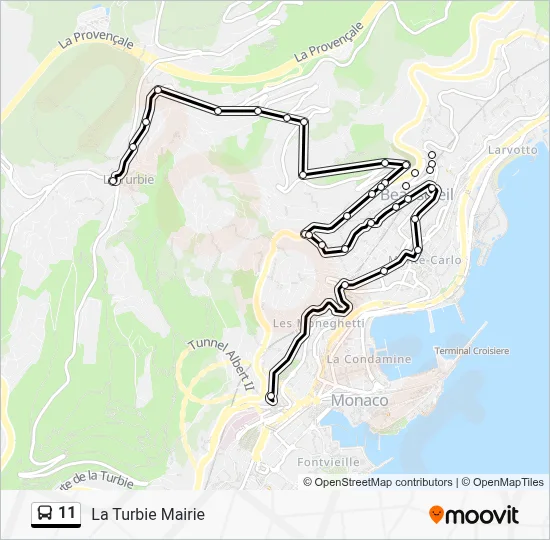 11 Bus Line Map