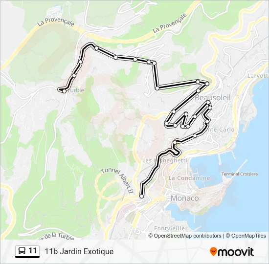 11 Bus Line Map
