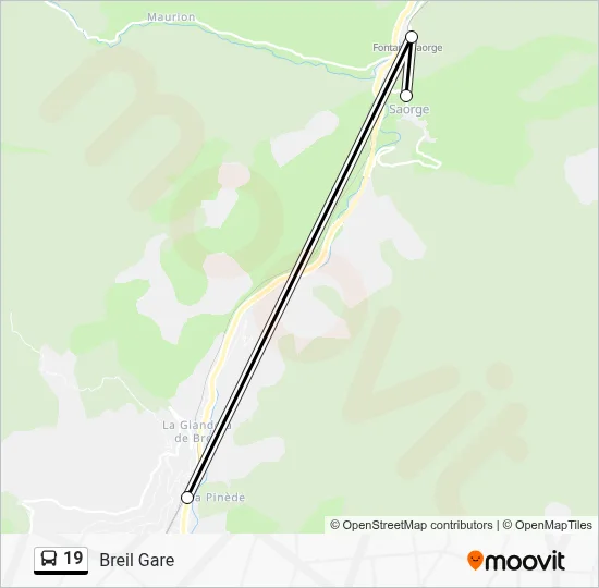 19 Bus Line Map