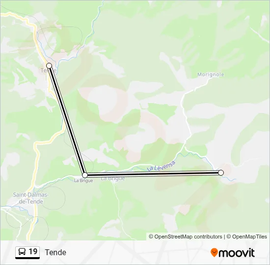 19 Bus Line Map