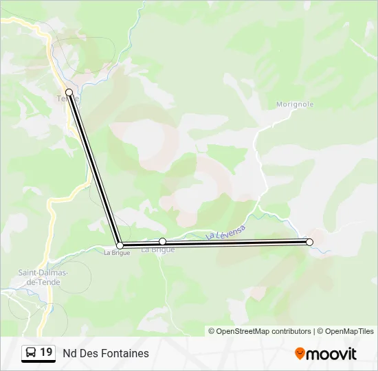 19 Bus Line Map