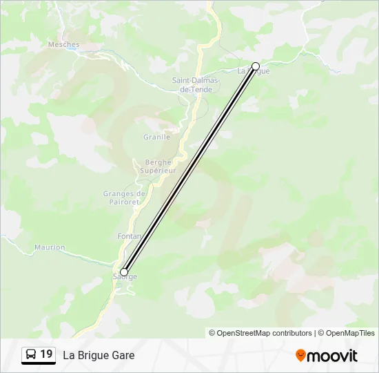 19 Bus Line Map