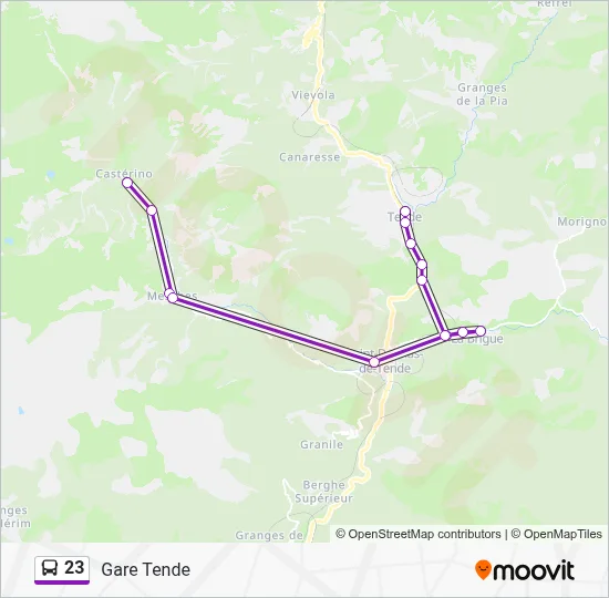 23 Bus Line Map