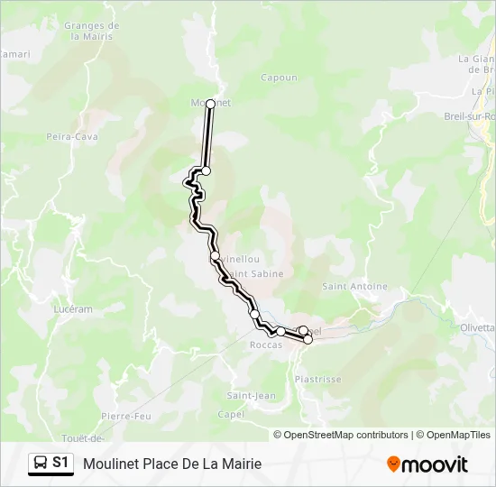 S1 Bus Line Map