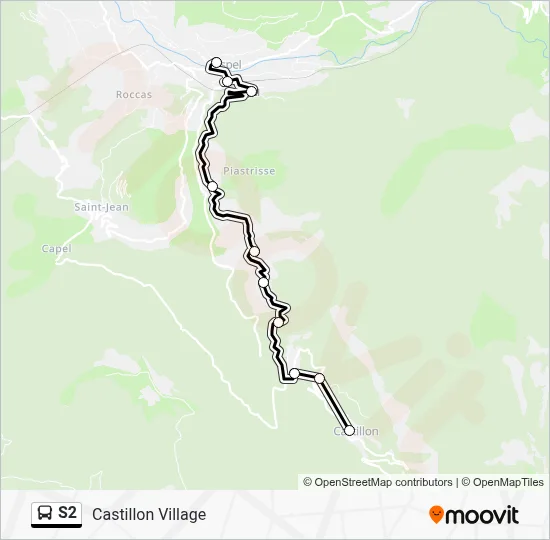 S2 Bus Line Map