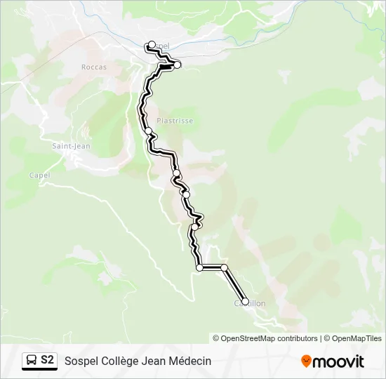 S2 Bus Line Map