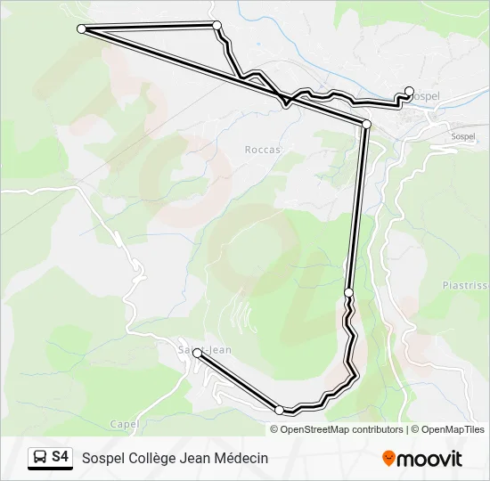 S4 Bus Line Map