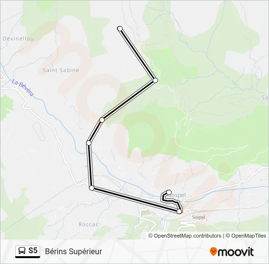 S5 Bus Line Map