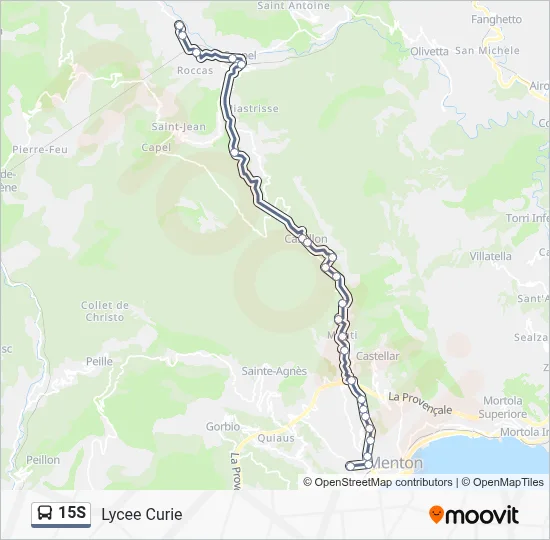 15S Bus Line Map