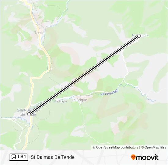 LB1 Bus Line Map