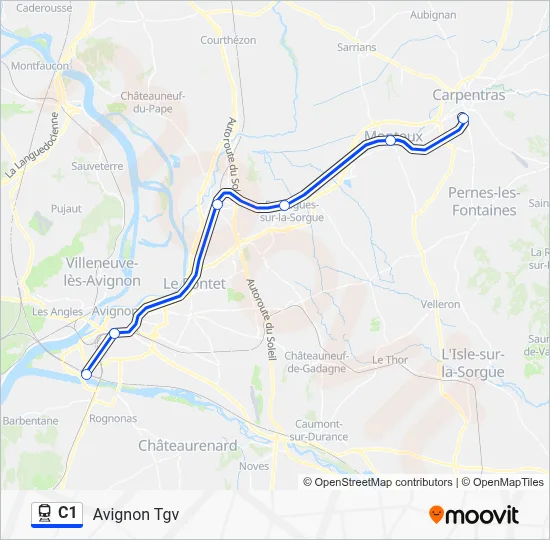 C1 Train Line Map