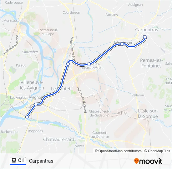 C1 Train Line Map