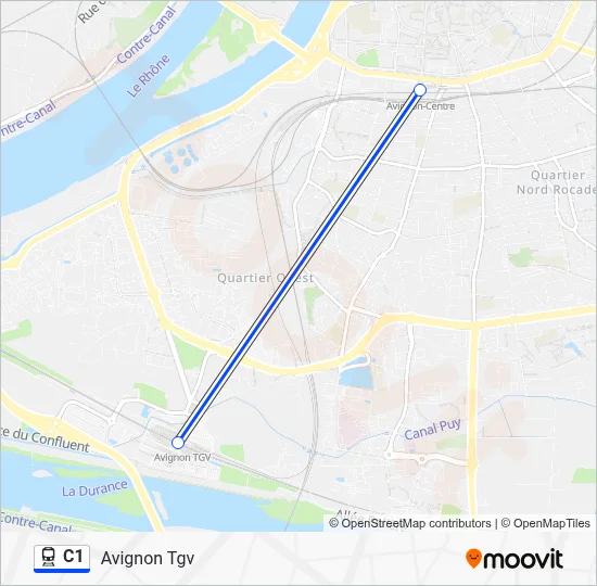 C1 Train Line Map