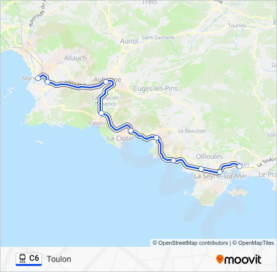 C6 Train Line Map