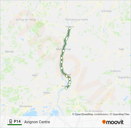 P14 Train Line Map
