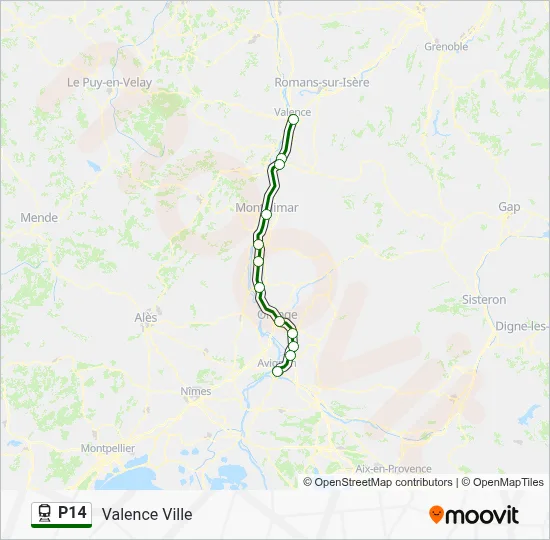 P14 Train Line Map