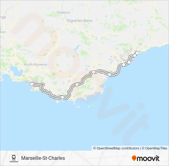 SUD-IV15 Train Line Map
