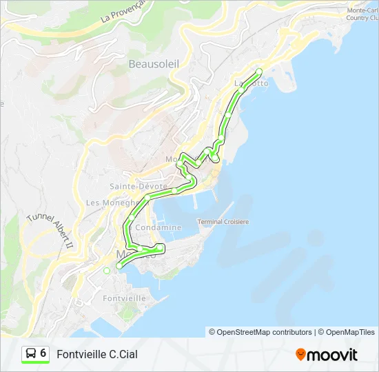6 Bus Line Map