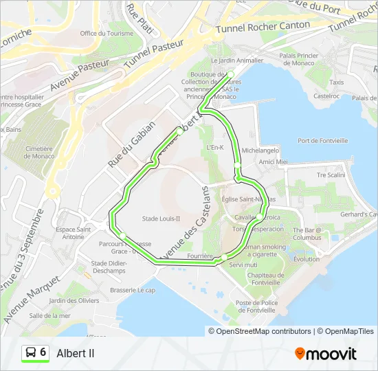 6 Bus Line Map