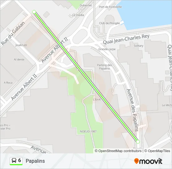 6 Bus Line Map