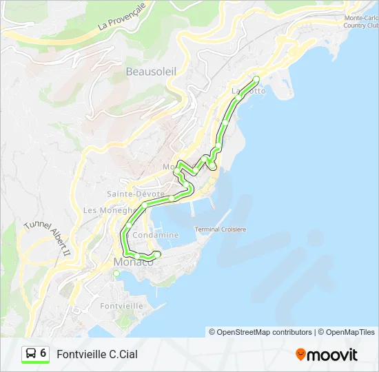 6 Bus Line Map