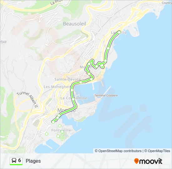 6 Bus Line Map