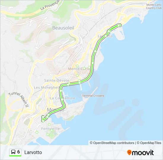 6 Bus Line Map
